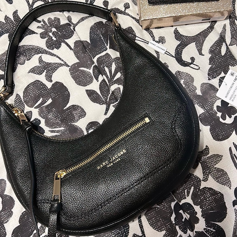 Marc Jacobs Black Leather Hobo Bag